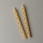 Gold Dot Taper Candle Set CHRISTMAS 2025 Creative Co-op (DYA)