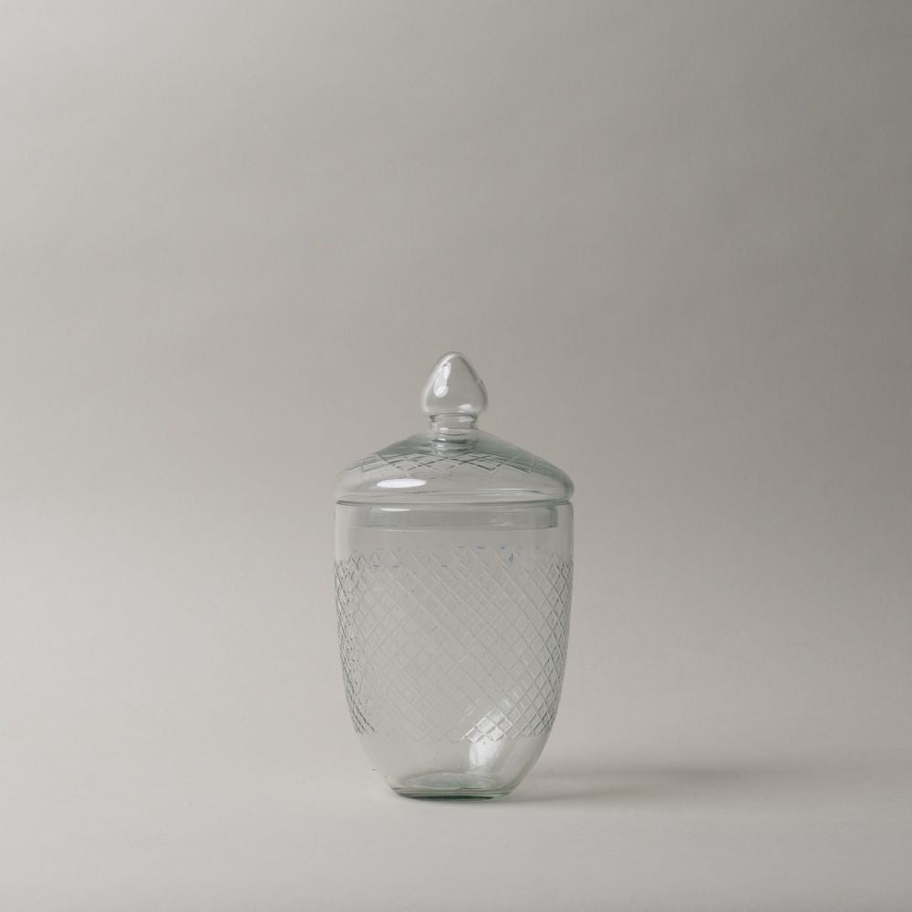 Hand Blown Glass Jar with Lid glass jar Creative Co-op (DYA) Tall
