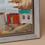 "Coastal Town" Framed Vintage Painting ARTWORK - vintage painting Hauer Market