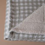 Cotton Sherpa Quilt FINNBIRD - quilt Minika (Faire) Sage Gingham Sherpa