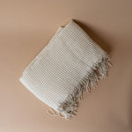 Waffle Throw Blanket with Fringe blanket Brunelli (ShopZio)