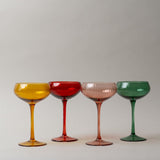 Fluted Stemmed Coupe Glass coupe glass Creative Co-op (DYA)