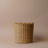 Jute Storage Basket with Scallop Edge basket Indaba Small