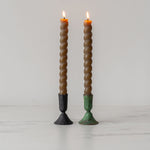 Forged Iron Candlestick Holder - Verdigris Green - Rug & Weave