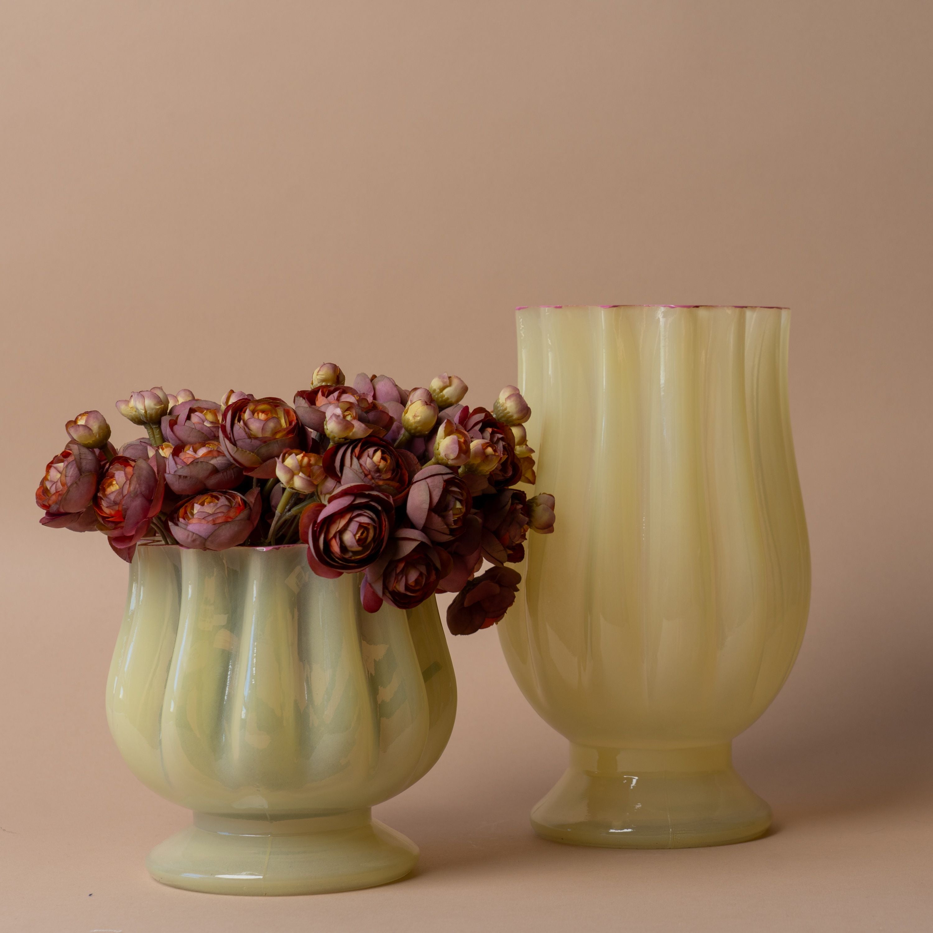 Fluted Pedestal Vase vase Verdant Garden & Home (Faire)