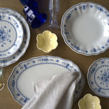Blue & White Floral Plate Collection dinnerware David Shaw