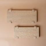 Light Mango Wood Pedestal Tray