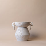 Travertine Vase with Ring Handles vase Marigold Market (Faire)
