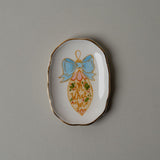 Stoneware Scallop Mini Holiday Dish CHRISTMAS 2025 Creative Co-op (DYA) Ornament