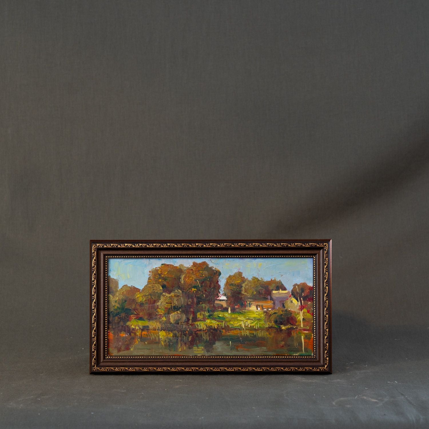 "Riverside Estate" Framed Vintage Painting - Rug & Weave