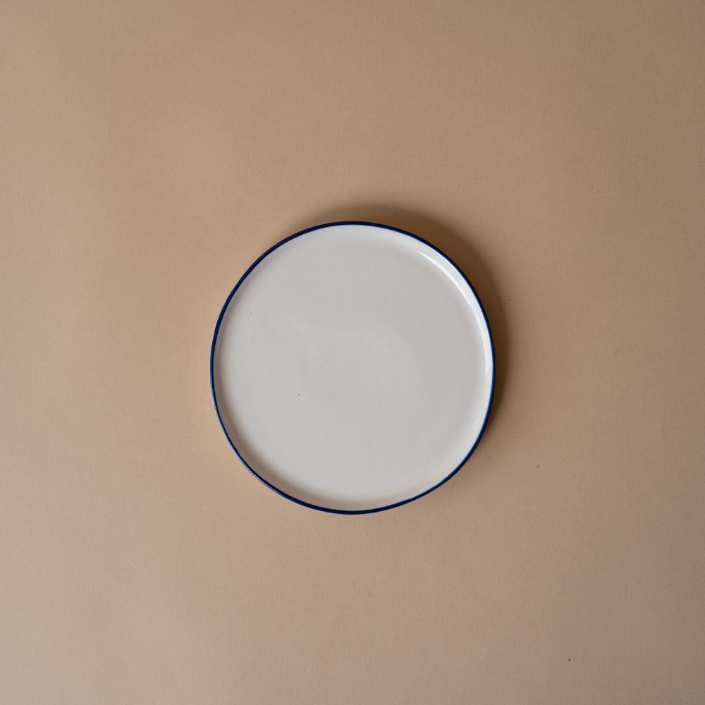 Organic Blue Edge Dessert Plate plate Tranquillo (DYA)
