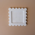 Square Marble Scalloped Tray tray Luxe B Co (Faire) White Marble