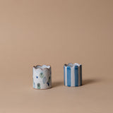 Scalloped Stoneware Matchstick Holder matches Creative Co-op (DYA)