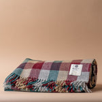 Traditional Holiday Check Wool Blanket blanket McNutt