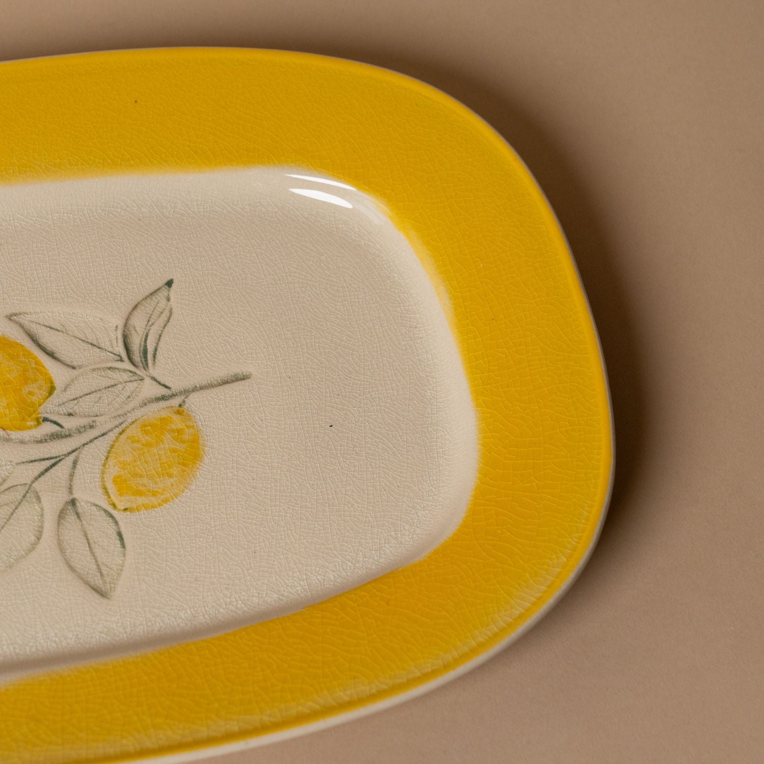 Stoneware Lemons Plate dish Creative Co-op (DYA)