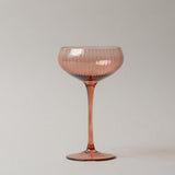 Fluted Stemmed Coupe Glass coupe glass Creative Co-op (DYA) Rose