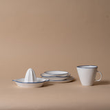 Organic Blue Edge Cup & Saucer mug Tranquillo (DYA)