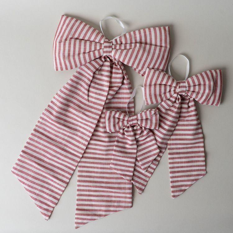 Berry Stripe Bow Decorative Objects Luxe B Co (Faire)