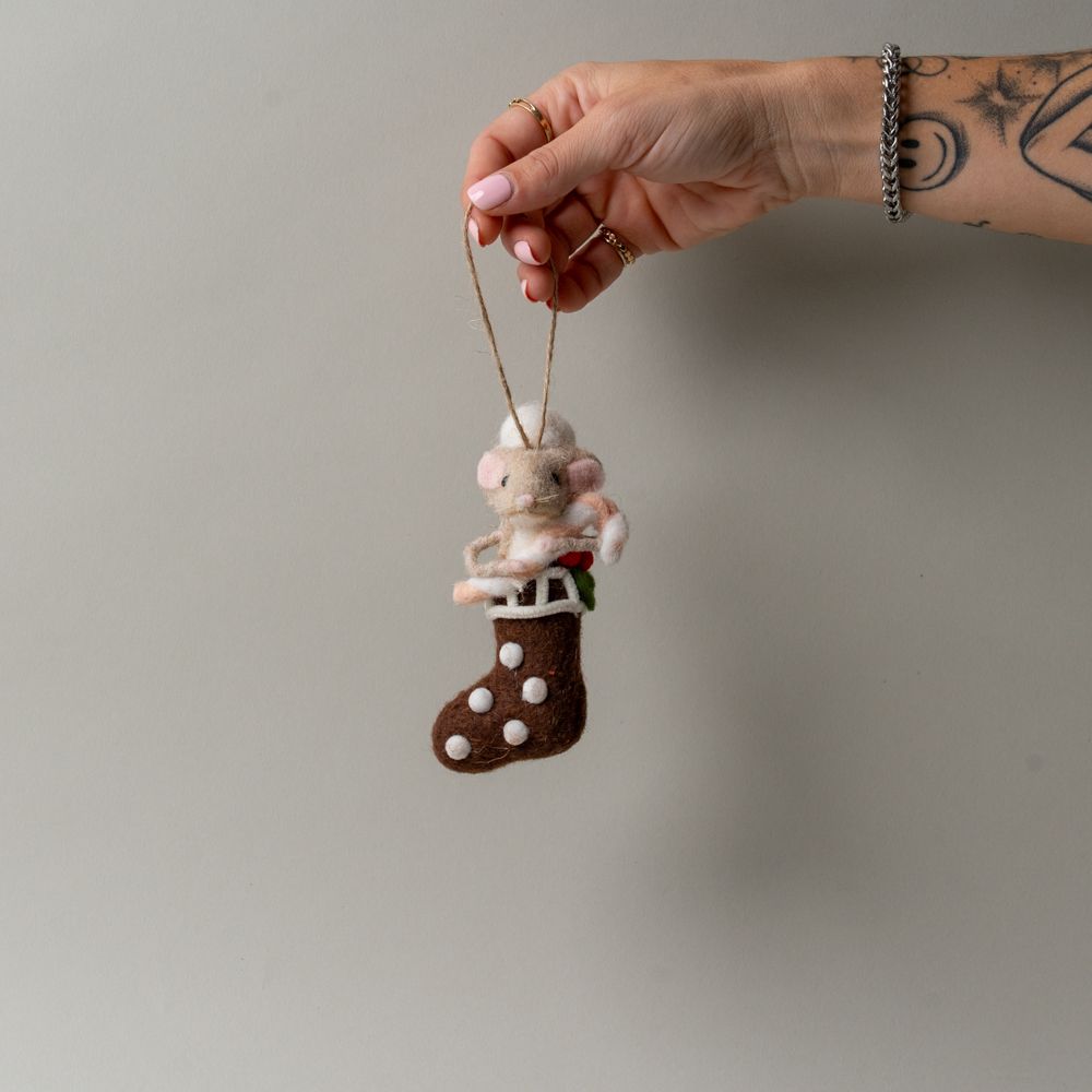 Mouse Stocking Ornament CHRISTMAS 2025 Abbott Collection