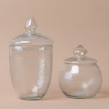 Hand Blown Glass Jar with Lid glass jar Creative Co-op (DYA)
