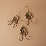 Flower Hook with Antique Gold Finish wall hook Vagabond Vintage (Faire)
