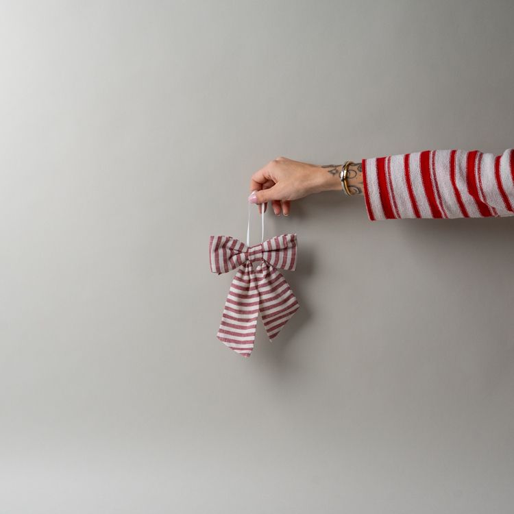 Berry Stripe Bow Decorative Objects Luxe B Co (Faire) Small