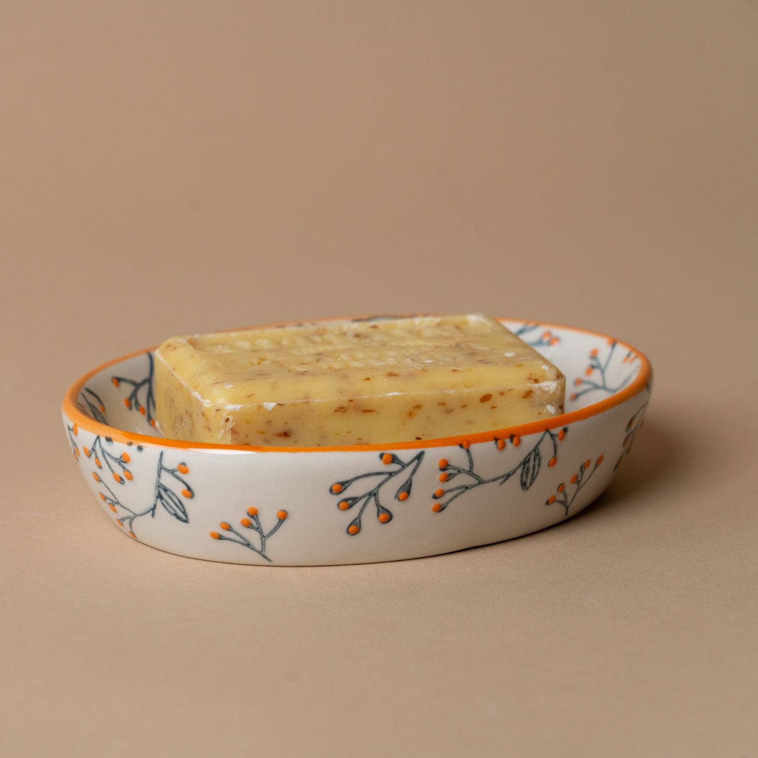 Floral Stoneware Soap Dish soap dish Tranquillo (DYA)