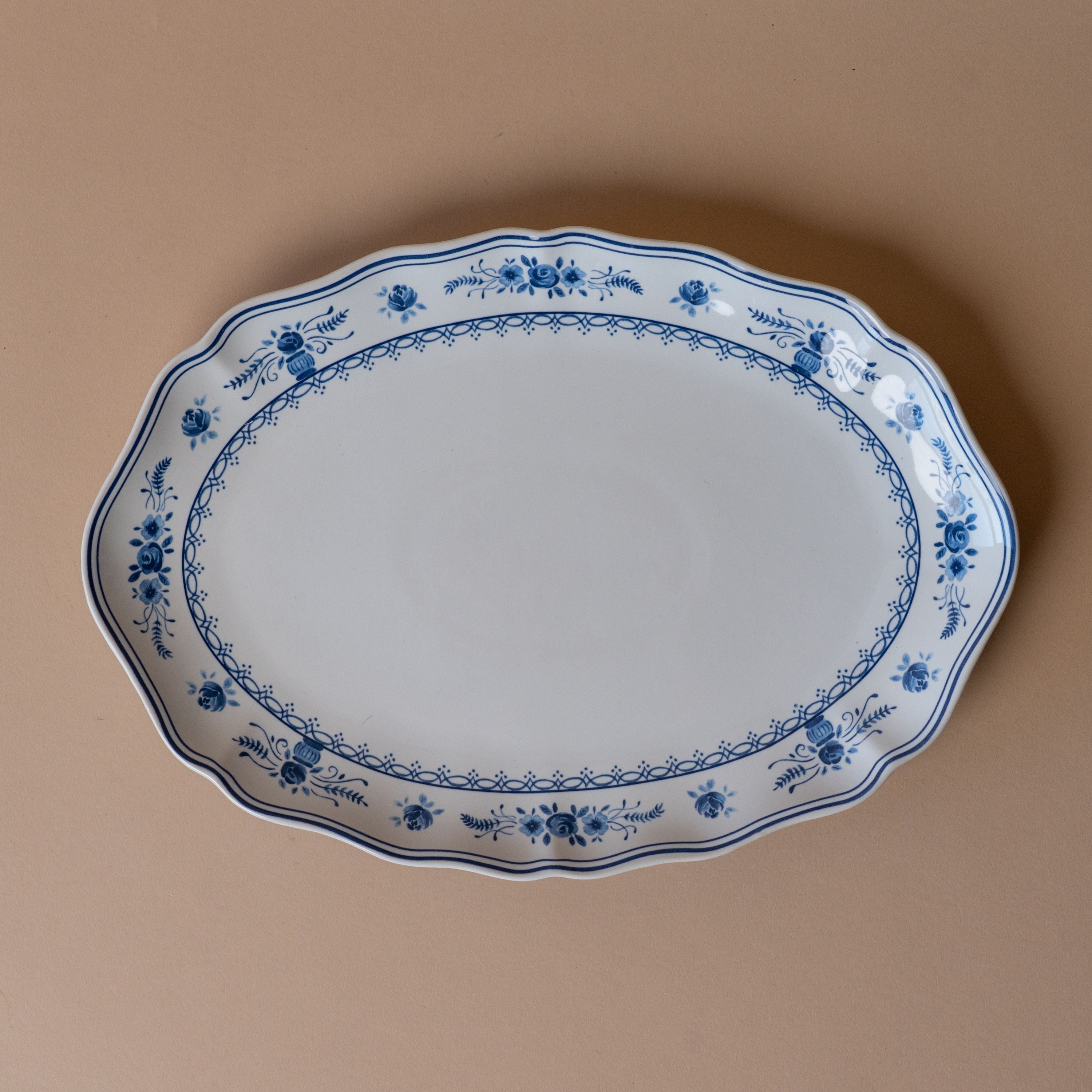Blue & White Floral Plate Collection dinnerware David Shaw