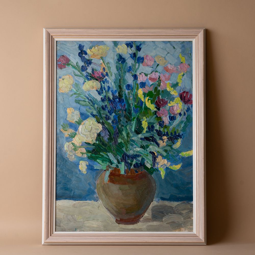 "Florals" Framed Vintage Painting ARTWORK - vintage painting Hauer Market