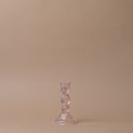 Reeded Glass Candle Holder candle holder Indaba Blush Glass