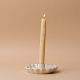Stoneware Petal Candle Holder