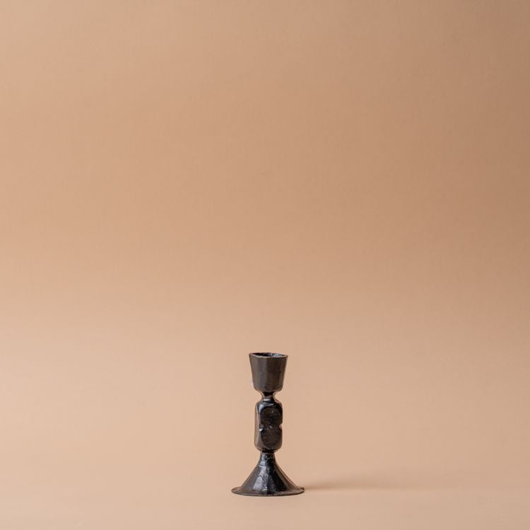 Hammered Cast Iron Candle Holder candle holder Irvin's Tinware (Faire)