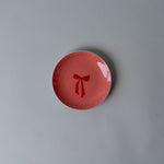 Holiday Bow Porcelain Dish Set CHRISTMAS 2025 DANICA (Faire) Dark Peach Plate