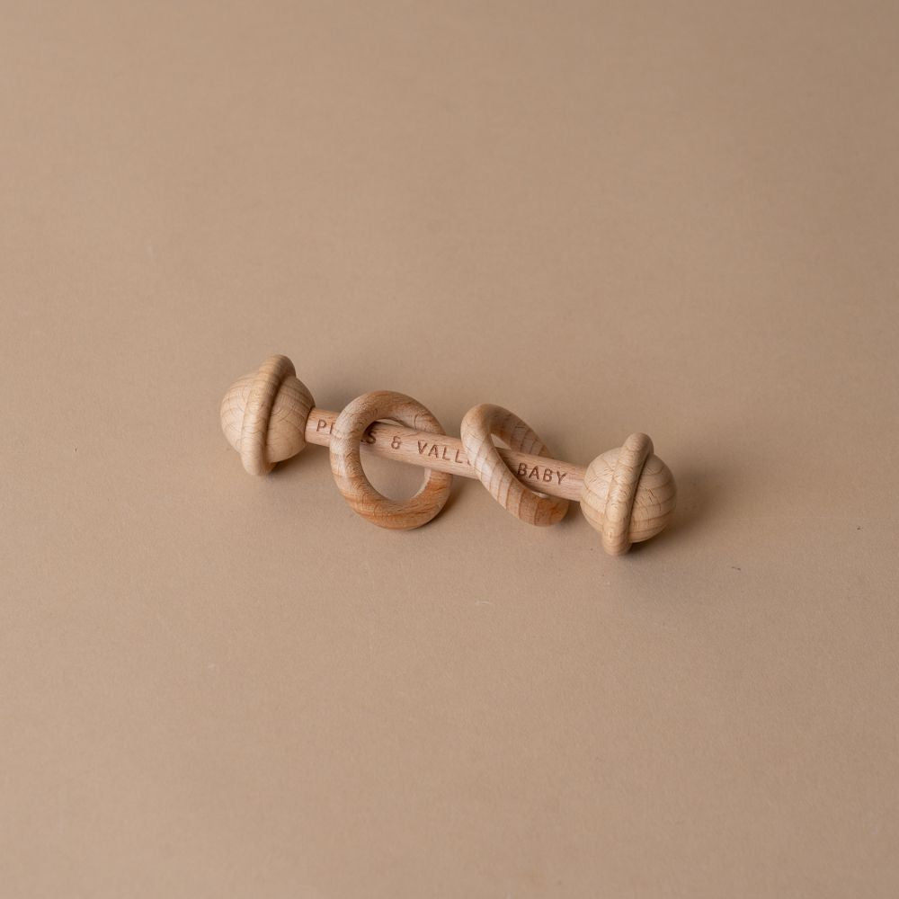 Wooden Rattle FINNBIRD - rattle Peaks & Valleys Baby (Faire)