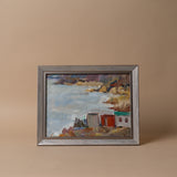 "Coastal Town" Framed Vintage Painting ARTWORK - vintage painting Hauer Market
