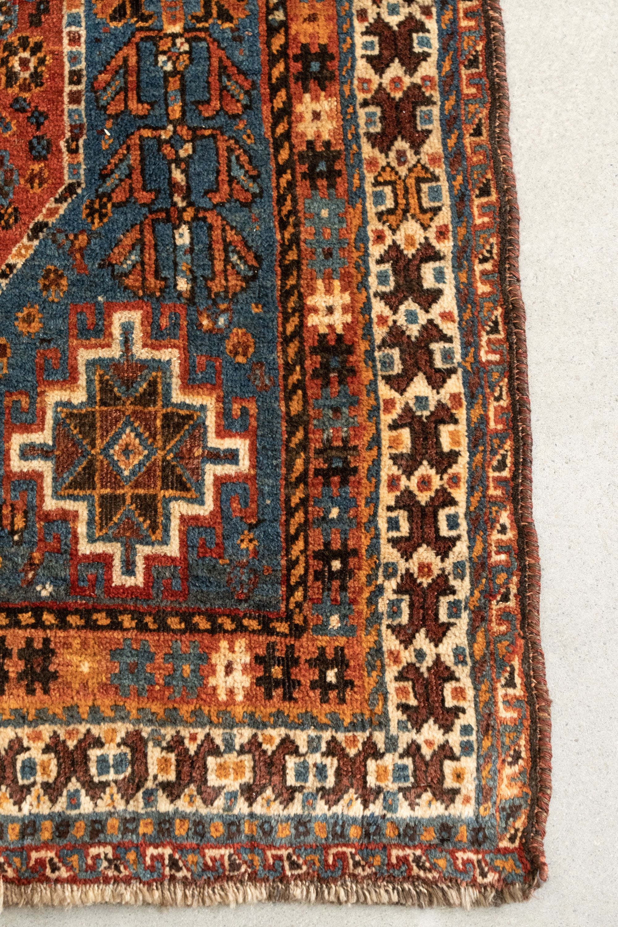 4'5" x 7' Vintage Qashqai Rug VINTAGE - rug Rug & Weave Rugs