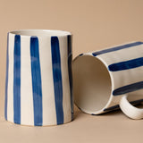 Hand-Painted Stripe Mug mug Creative Co-op (DYA)