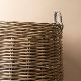 Round Rattan Basket with Handles basket Bacon Basketware (Faire)