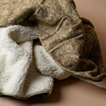 Floral Sherpa Throw Blanket blanket Indaba Sage