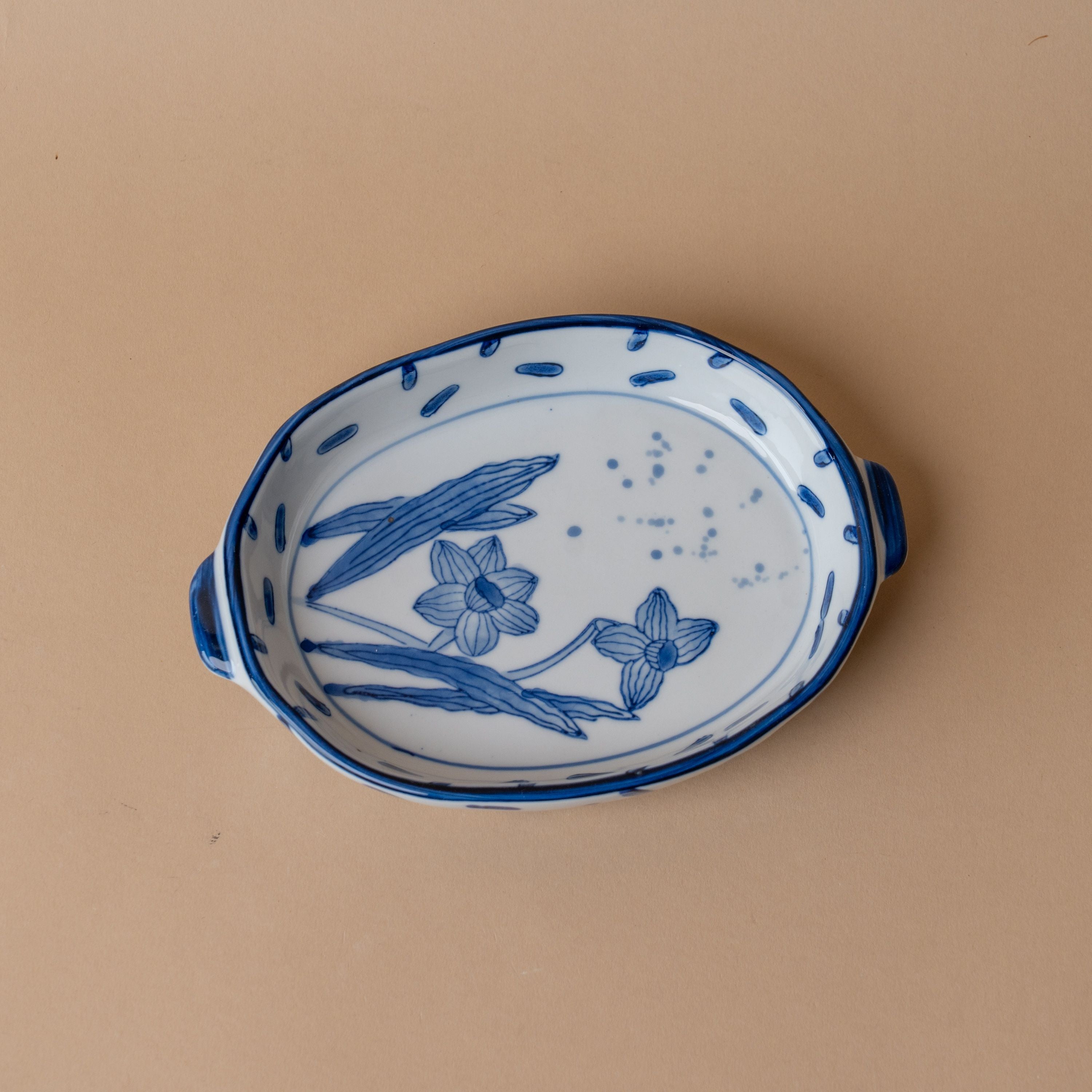 Floral Stoneware Baker baking dish Creative Co-op (DYA) No. 3