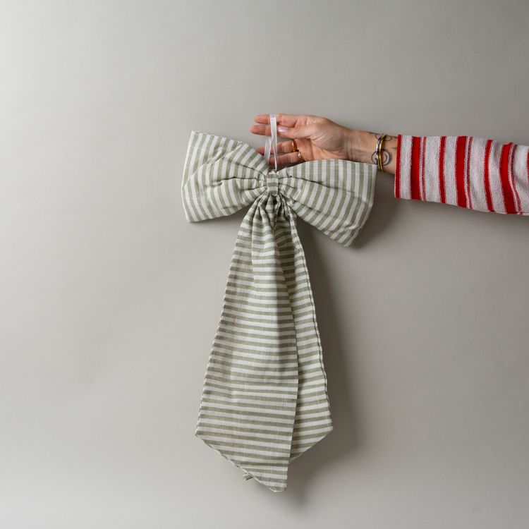 Green Stripe Bow Decorative Objects Luxe B Co (Faire) Large