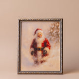 "Holiday Santa" Framed Vintage Inspired Art Print