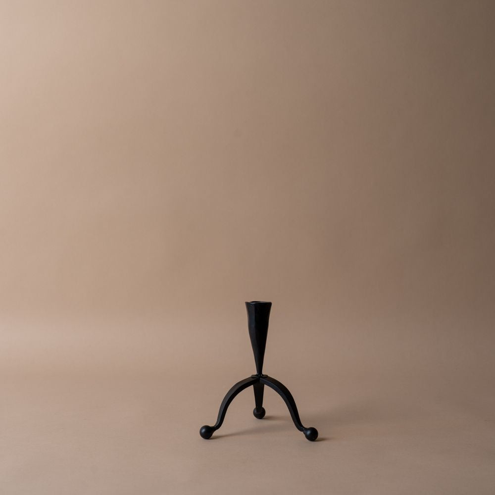 Forged Iron Candle Holder with Feet candle holder Luxe B Co (Faire)