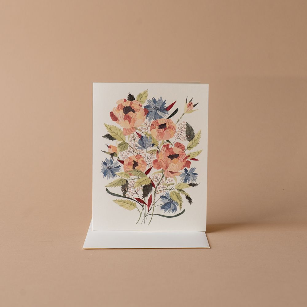 Peonies Bouquet Card greeting card Inkwell Cards (Faire)