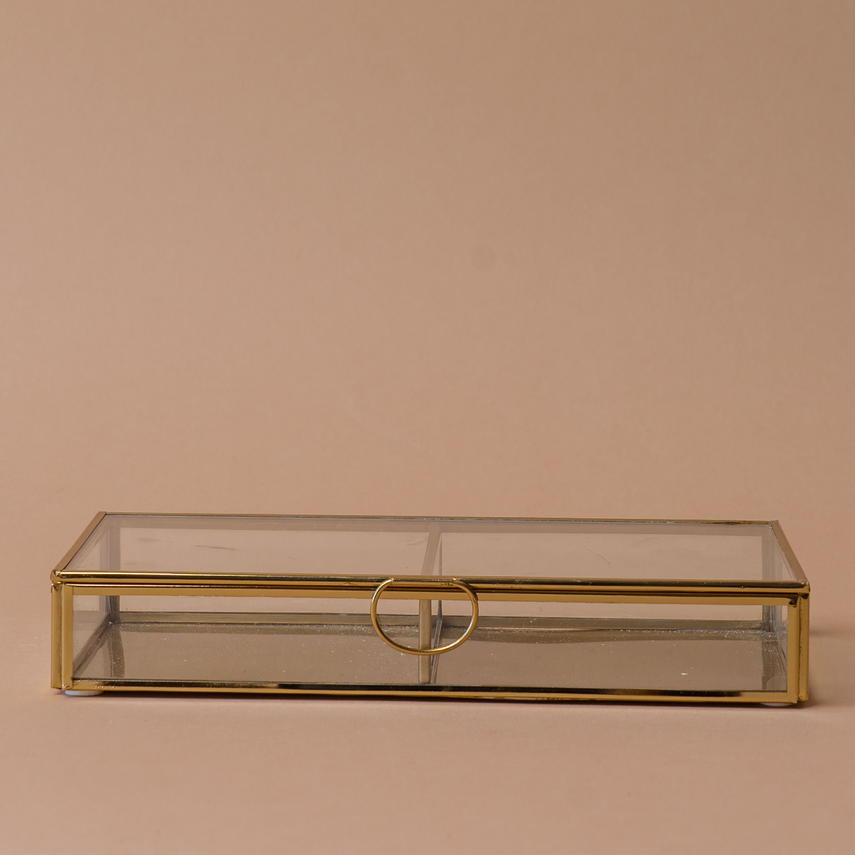 Glass & Brass Display Box decorative box Creative Co-op (DYA)