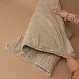 Natural Waffle Cotton Sham blanket Brunelli (ShopZio)