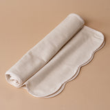 Natural Scallop Edge Table Runner