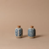 Printed Stoneware Salt & Pepper Shaker Set salt and pepper shakers DANICA (Faire)