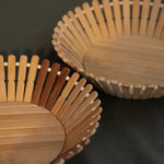 Vintage Wooden Basket Bowl - Rug & Weave