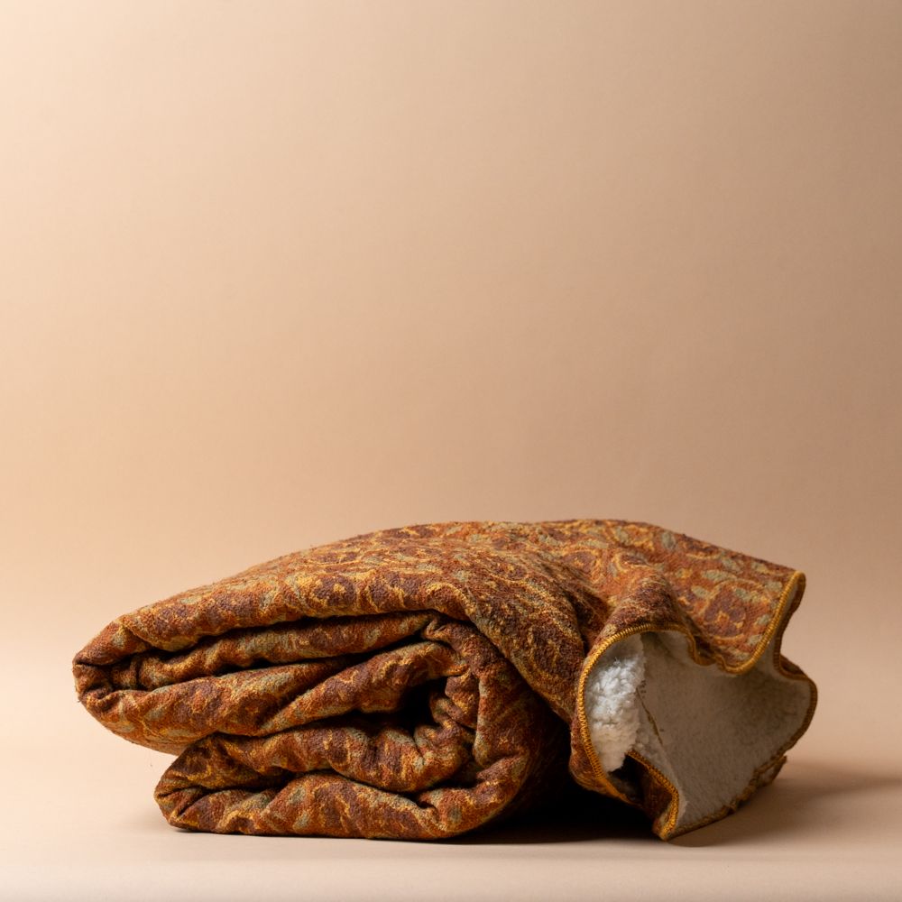 Floral Sherpa Throw Blanket blanket Indaba